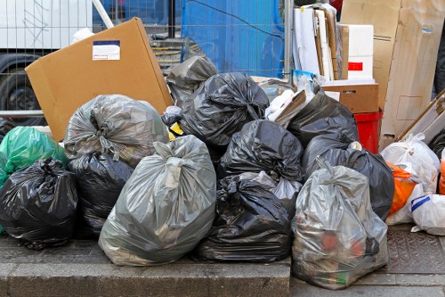 Proper waste management practices on a building site